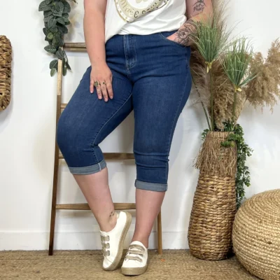 O626- Pantacourt Voggo (T42-T50) - denim - 50