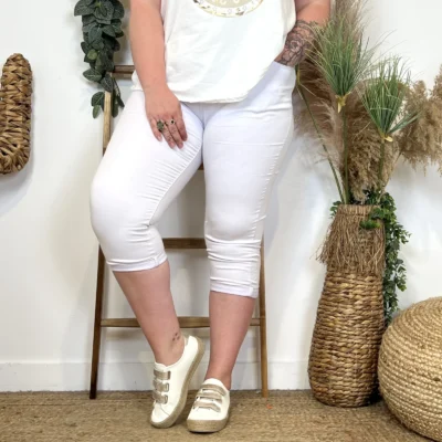 O612- Pantacourt Voggo (T42-T50) - blanc - 50