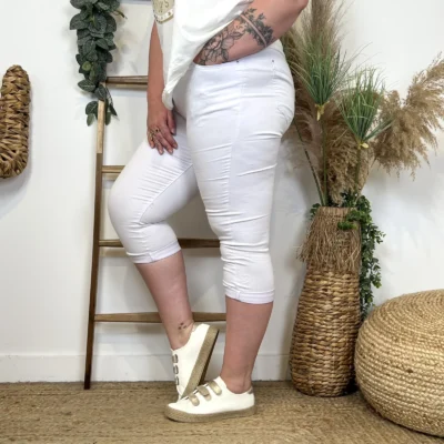 O612- Pantacourt Voggo (T42-T50) - blanc - 50