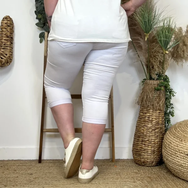 O612- Pantacourt Voggo (T42-T50) - blanc - 50