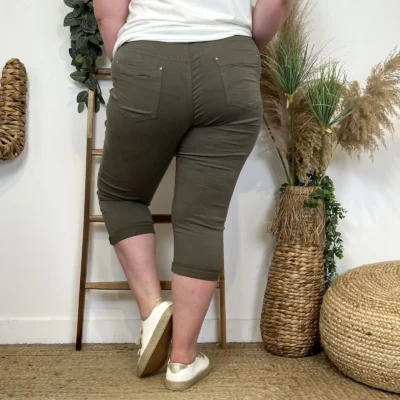 O620- Pantacourt Voggo (T42-T50) - kaki - 50