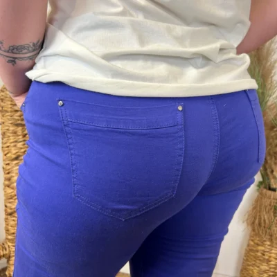 O628- Pantacourt Voggo (T42-T50) - bleu-royal - 50