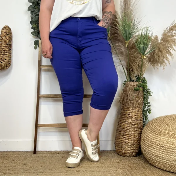 O628- Pantacourt Voggo (T42-T50) - bleu-royal - 50