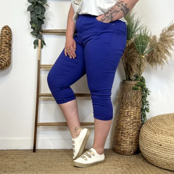 O628- Pantacourt Voggo (T42-T50) - bleu-royal - 50