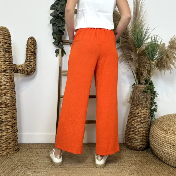 L827- Pantalon Palazzo By One (T36/T40) - orange - 38