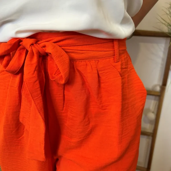 L827- Pantalon Palazzo By One (T36/T40) - orange - 38