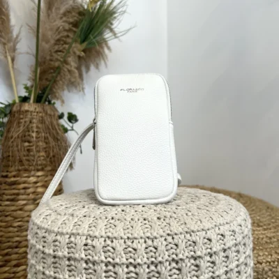 P461- Pochette Téléphone Flora&Co - blanc - sans-taille