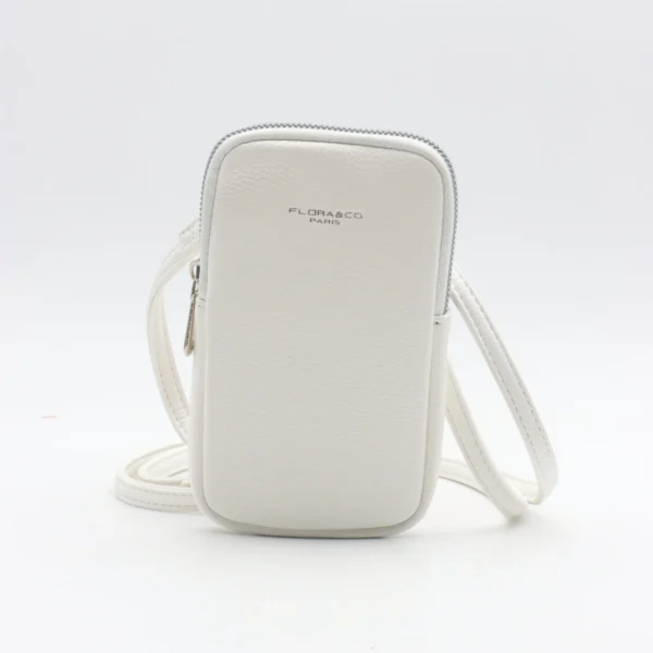 P461- Pochette Téléphone Flora&Co - blanc - sans-taille