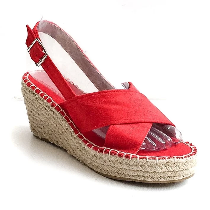 Espadrilles compensées (T35-T41) - rouge - 40