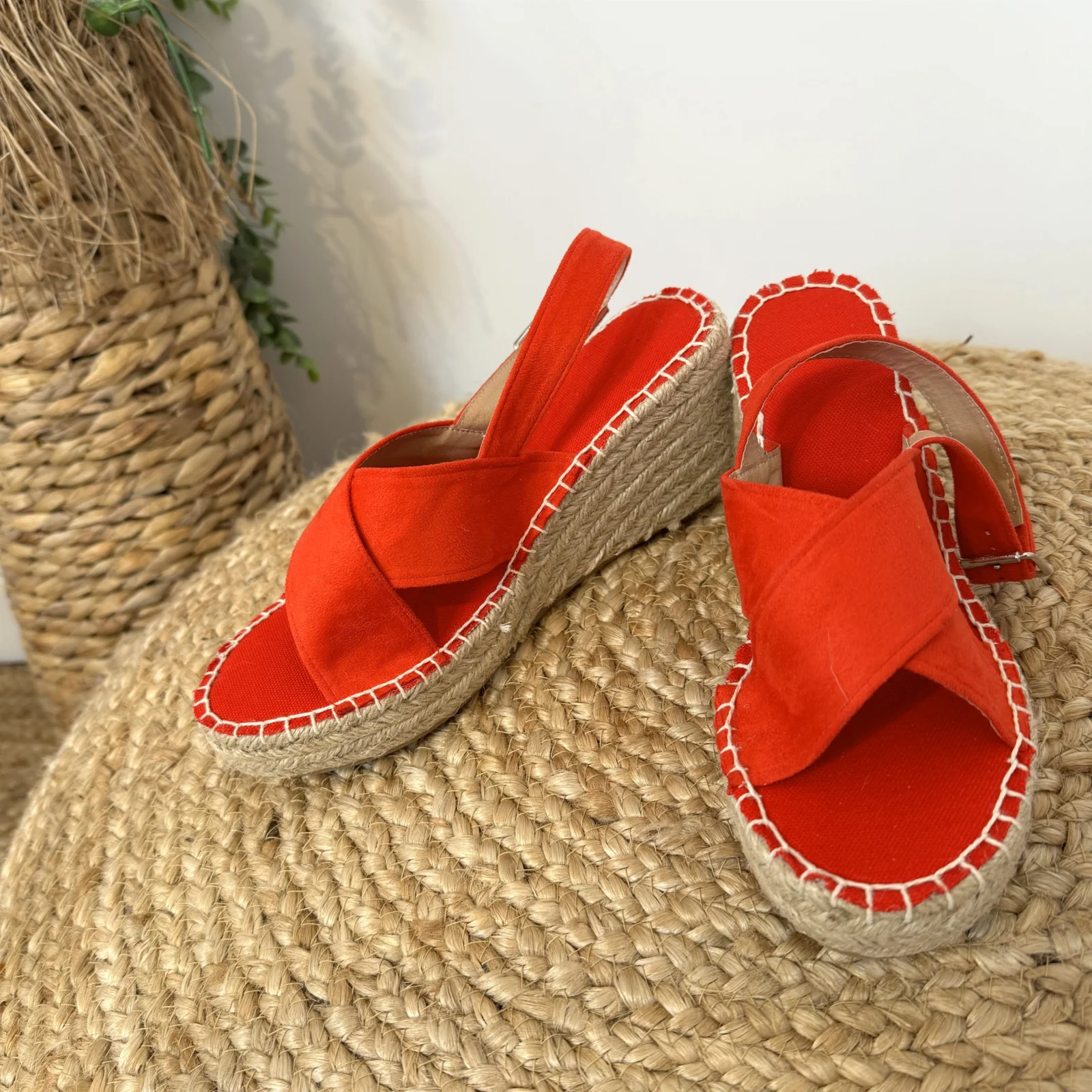 Espadrilles compensées (T35-T41) - rouge - 40