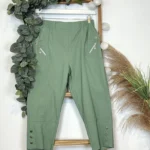 Pantacourt stretch confort T38-T52 - vert-celadon - 58