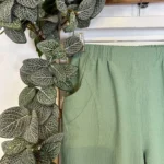 Pantacourt léger uni JST T38-T52 - vert-celadon - taille-unique-grande-taille
