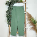 Pantacourt léger uni JST T38-T52 - vert-celadon - taille-unique-grande-taille