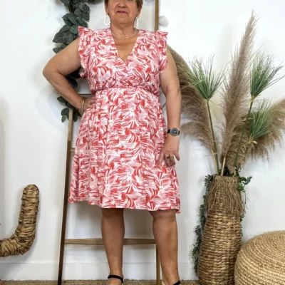 L180- Robe Maëlle "Dune" (T40-T48) - rouge - 48