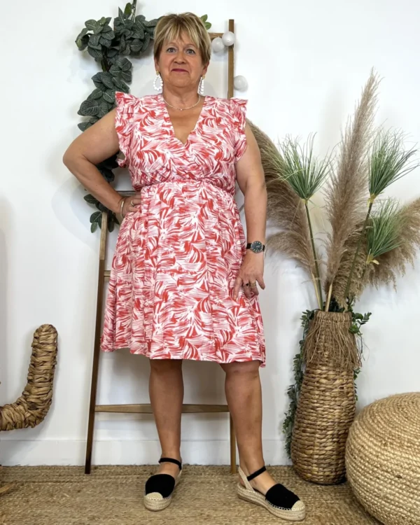 L180- Robe Maëlle "Dune" (T40-T48) - rouge - 48