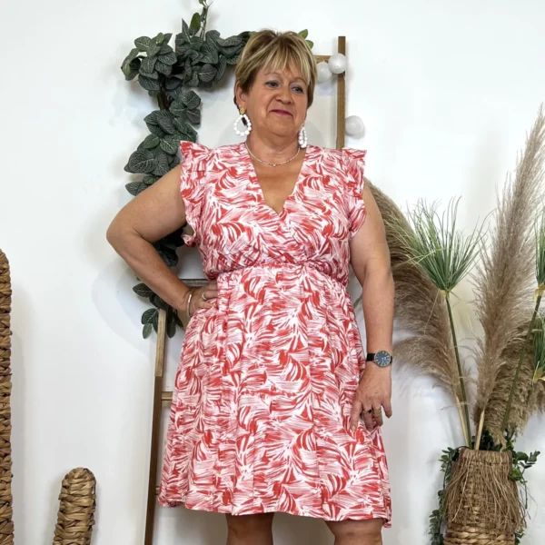 L180- Robe Maëlle "Dune" (T40-T48) - rouge - 48