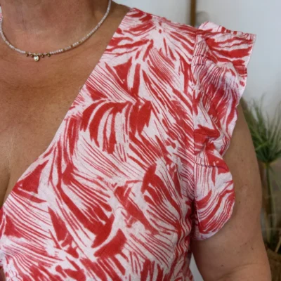 L180- Robe Maëlle "Dune" (T40-T48) - rouge - 48