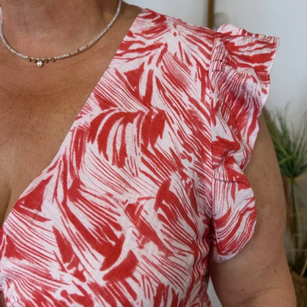 L180- Robe Maëlle "Dune" (T40-T48) - rouge - 48