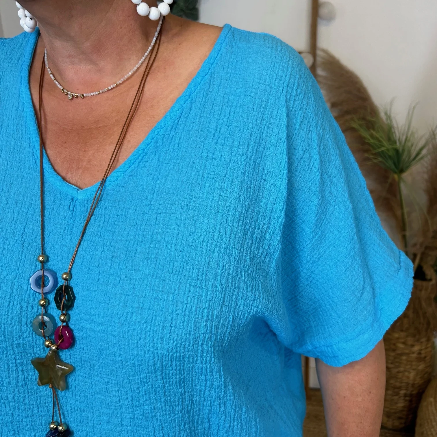 L450- Tunique Gauffrée Collier (Tu)