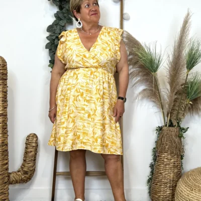 L180- Robe Maëlle "Dune" (T40-T48) - moutarde - 48