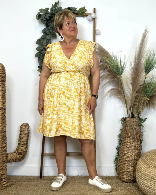 L180- Robe Maëlle "Dune" (T40-T48) - moutarde - 48