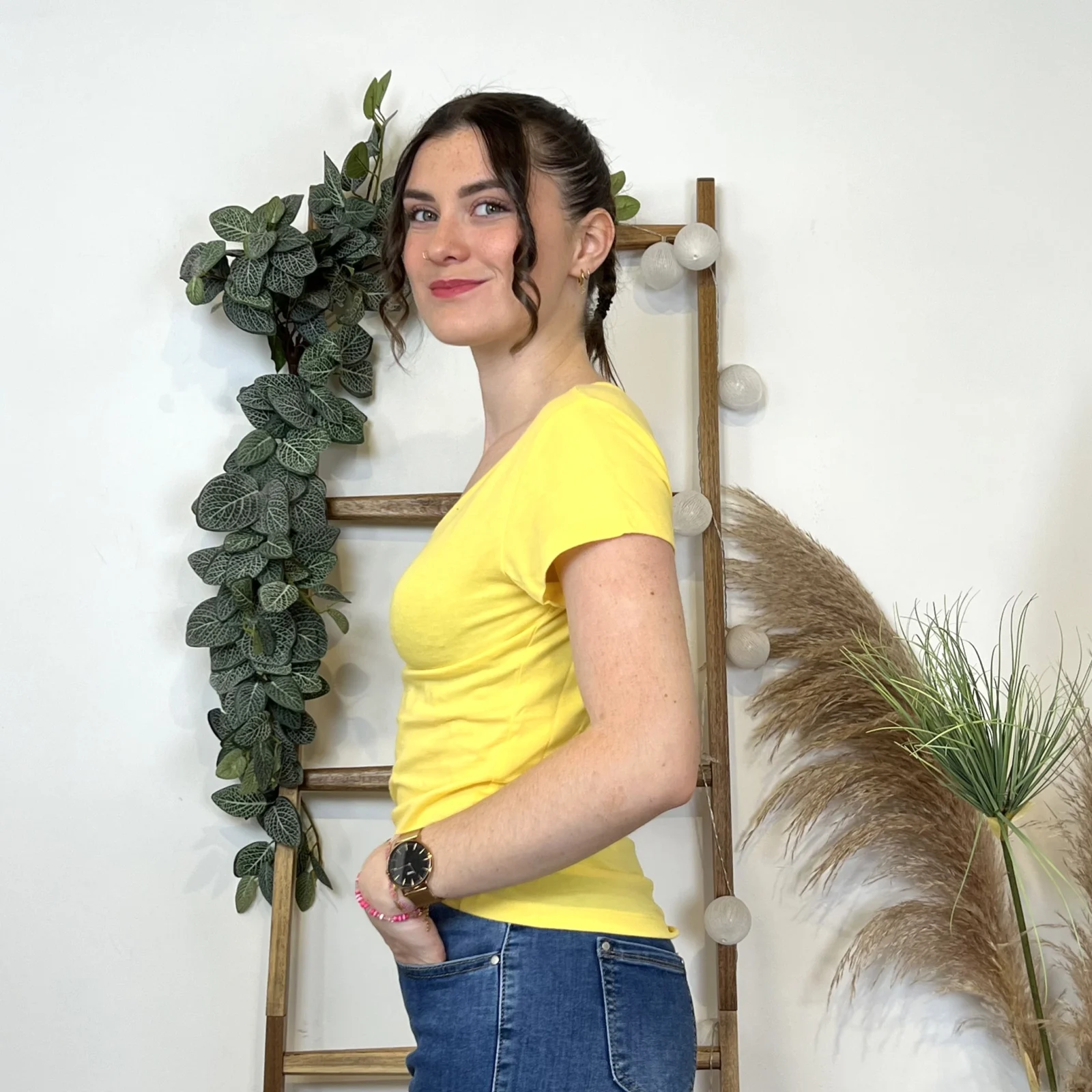 T-Shirt coton Coline (T36-T44) - jaune - 44