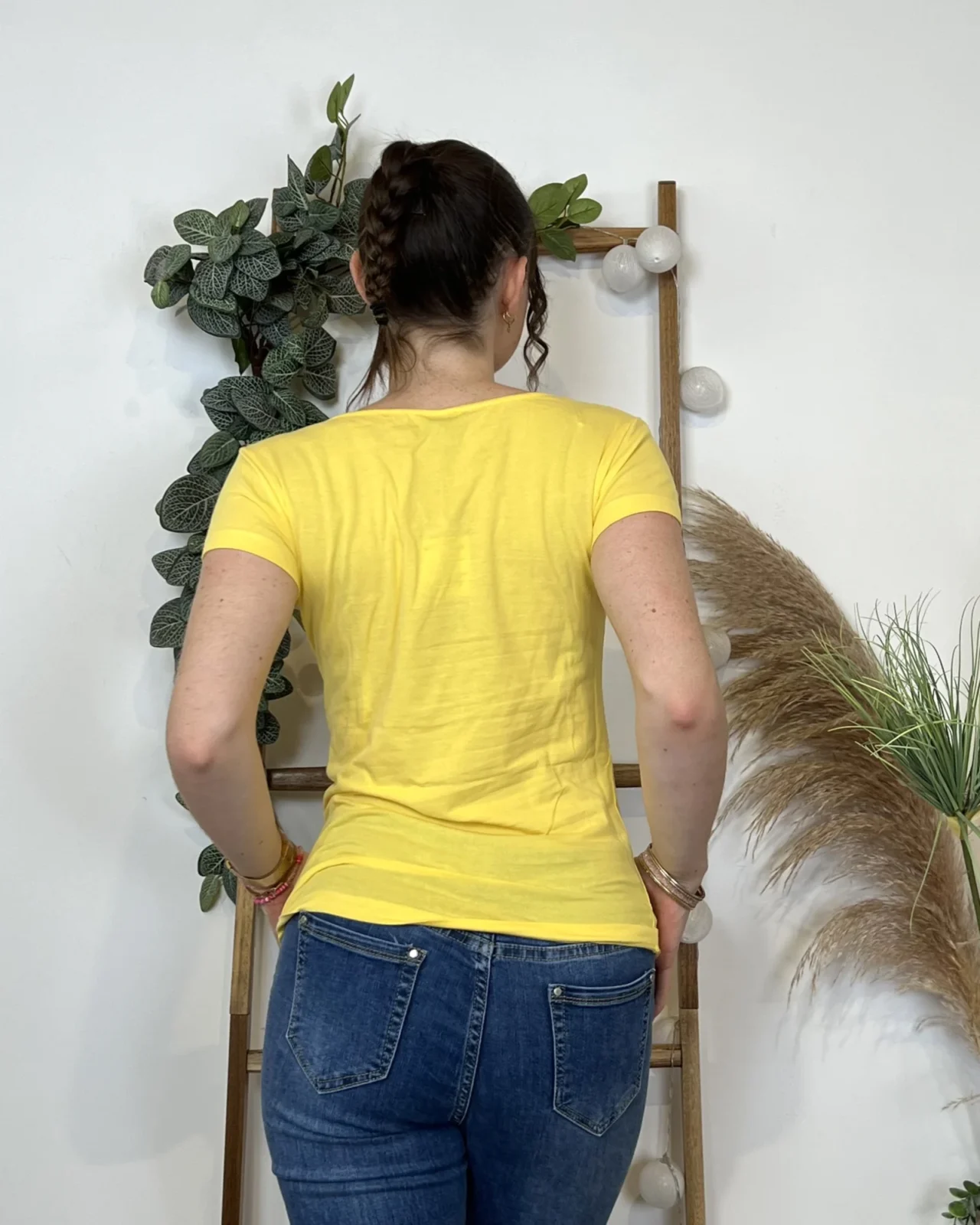 T-Shirt coton Coline (T36-T44) - jaune - 44