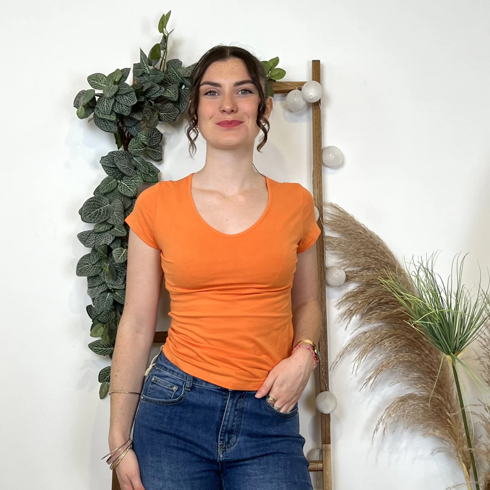 T-Shirt coton Coline (T36-T44) - orange - 44