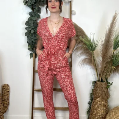 L895- Combinaison By One liberty (T36-T40) - rouge - 38