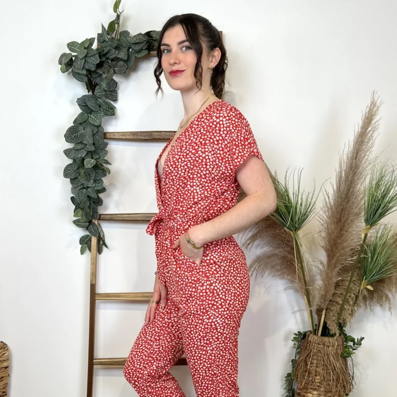 L895- Combinaison By One liberty (T36-T40) - rouge - 38
