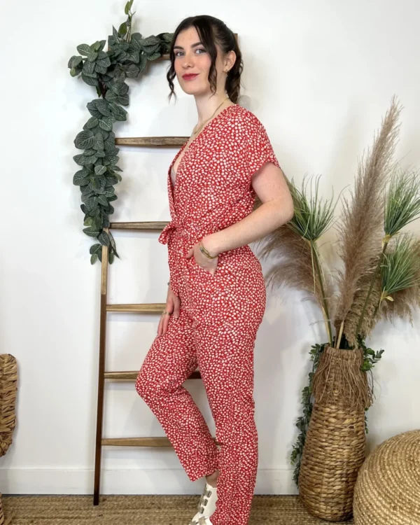 L895- Combinaison By One liberty (T36-T40) - rouge - 38