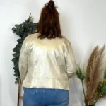 Perfecto femme suédine dorée « Jolies Formes » - dore - 54
