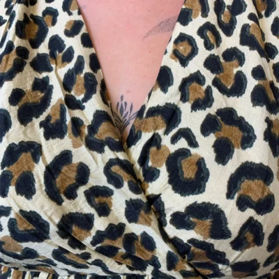 K904- Robe Marbrée "By One" Léopard (T40-T48) - camel - 48