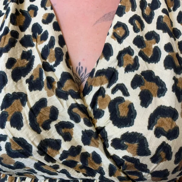 K904- Robe Marbrée "By One" Léopard (T40-T48) - camel - 48