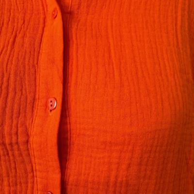 L002- Chemisier en coton (Gt) - orange - 52
